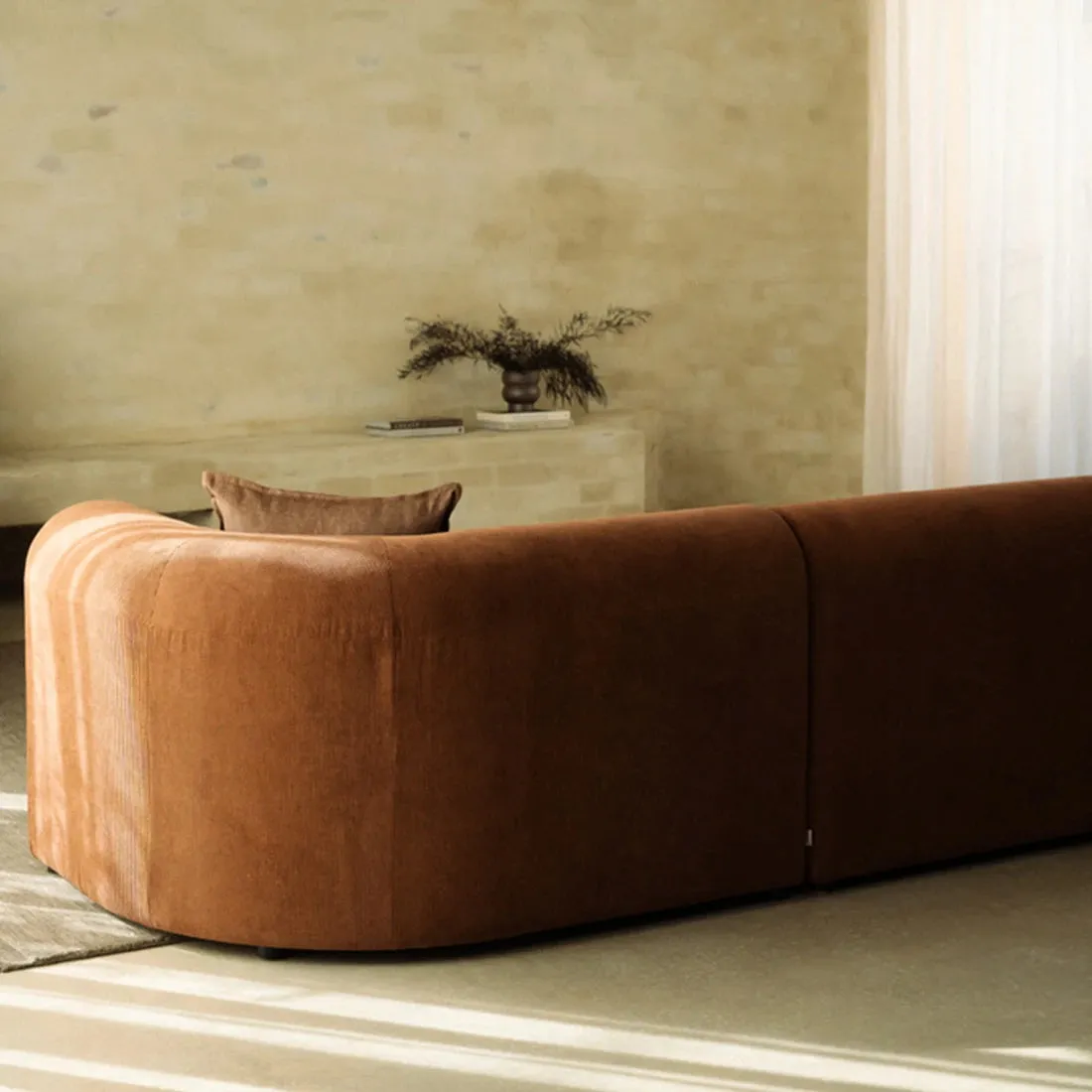 Berg LHF Closed Chaise Sofa - Corduroy Cocoa