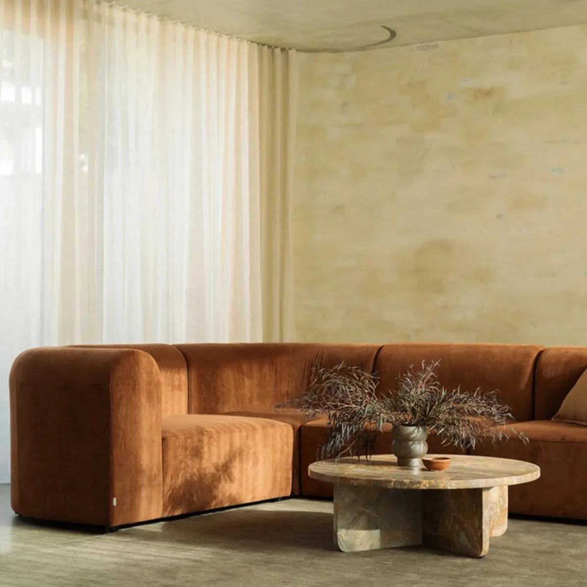 Berg LHF Closed Chaise Sofa - Corduroy Cocoa