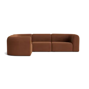 Berg LHF Closed Chaise Sofa - Corduroy Cocoa
