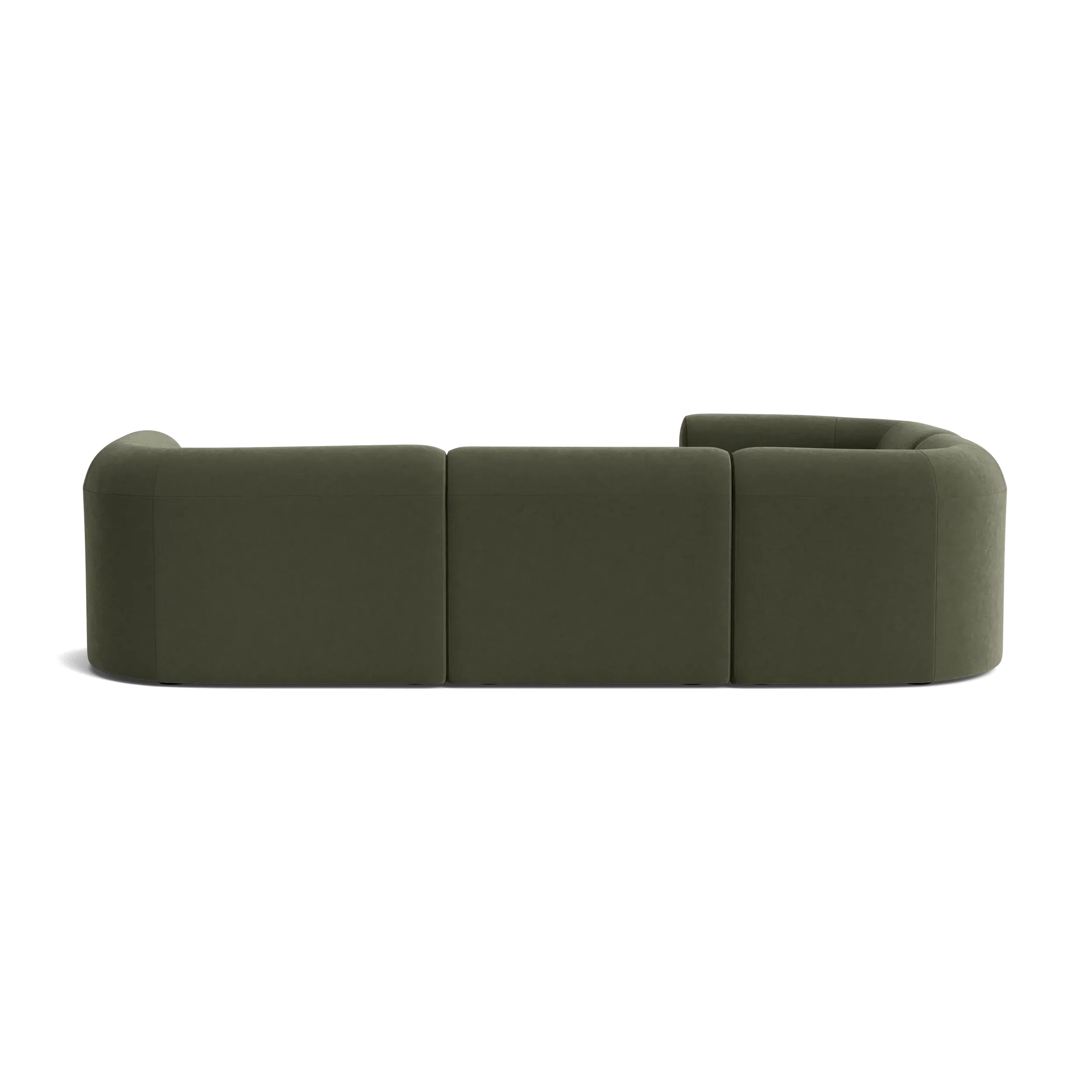 Berg LHF Closed Chaise Sofa - Eden Leaf