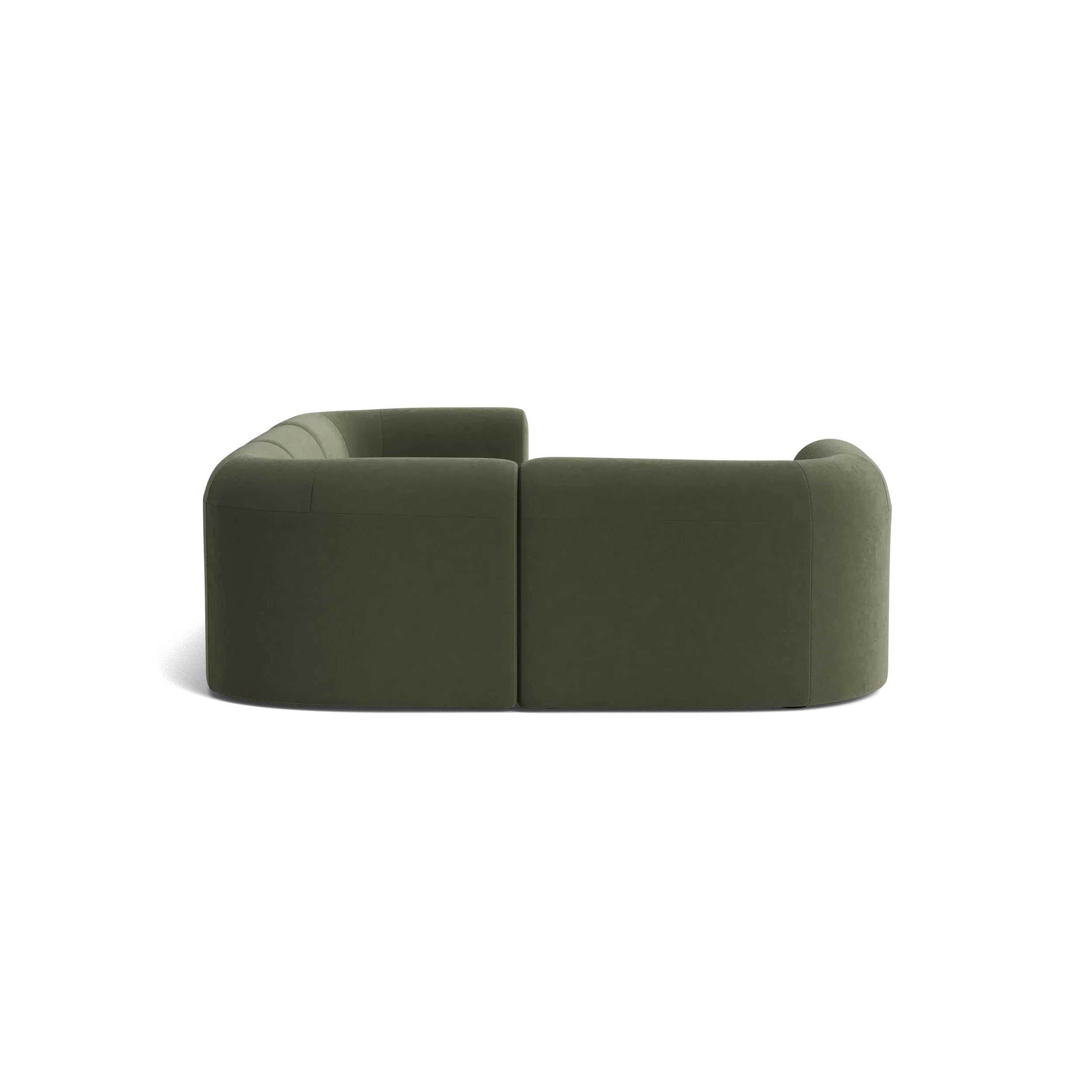 Berg LHF Closed Chaise Sofa - Eden Leaf