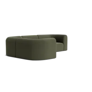 Berg LHF Closed Chaise Sofa - Eden Leaf