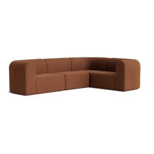 Berg RHF Closed Chaise Sofa - Corduroy Cocoa