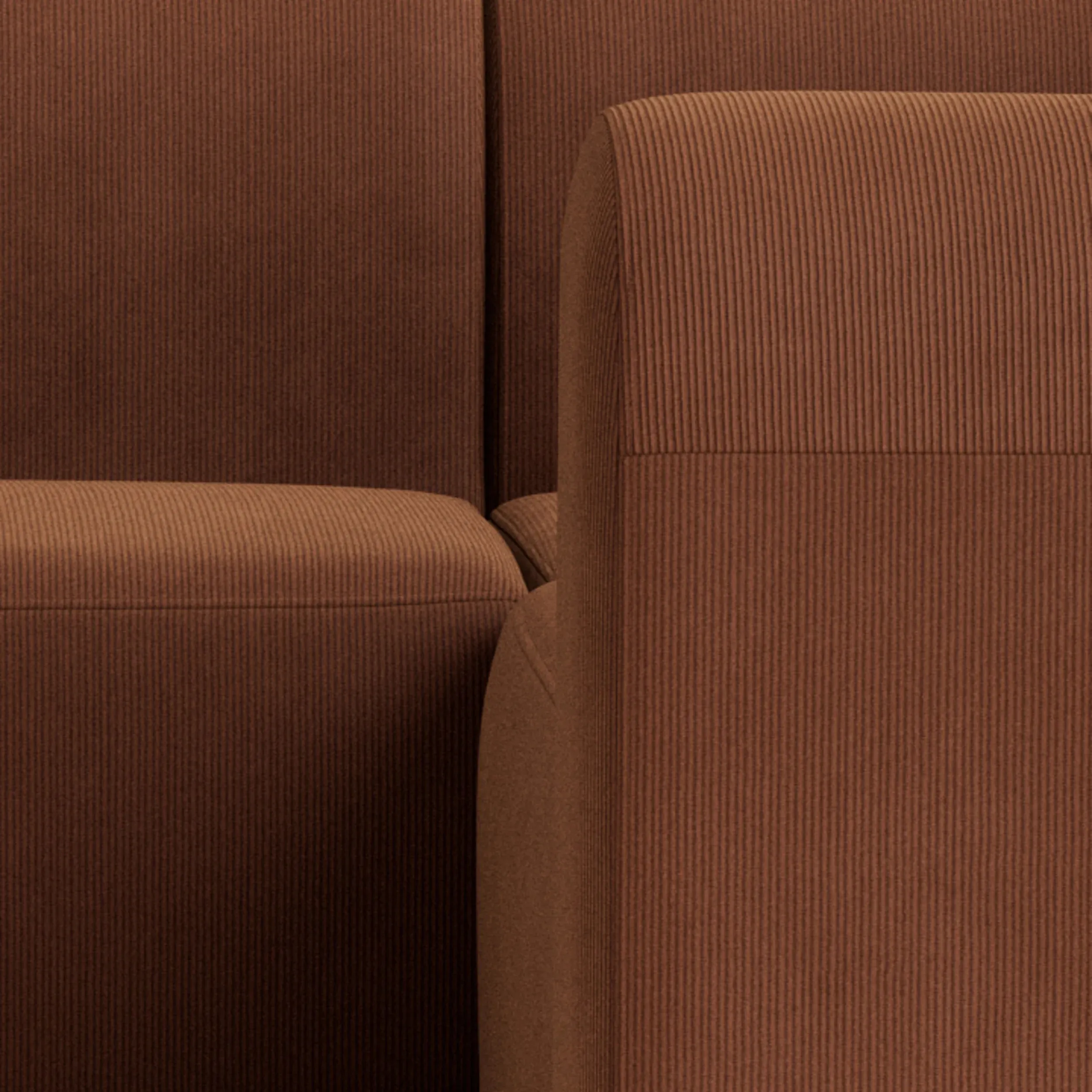 Berg RHF Closed Chaise Sofa - Corduroy Cocoa