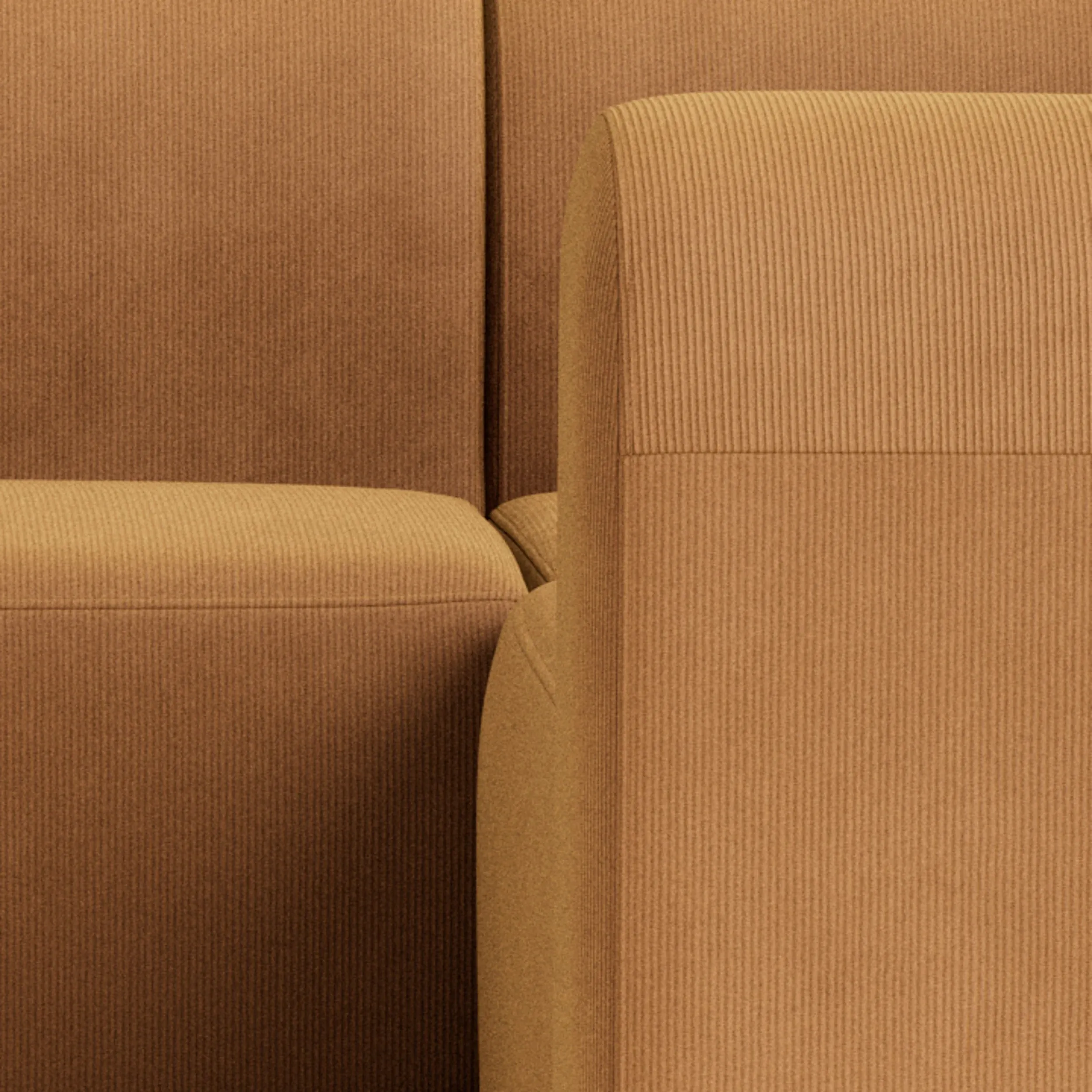 Berg RHF Closed Chaise Sofa - Corduroy Fawn