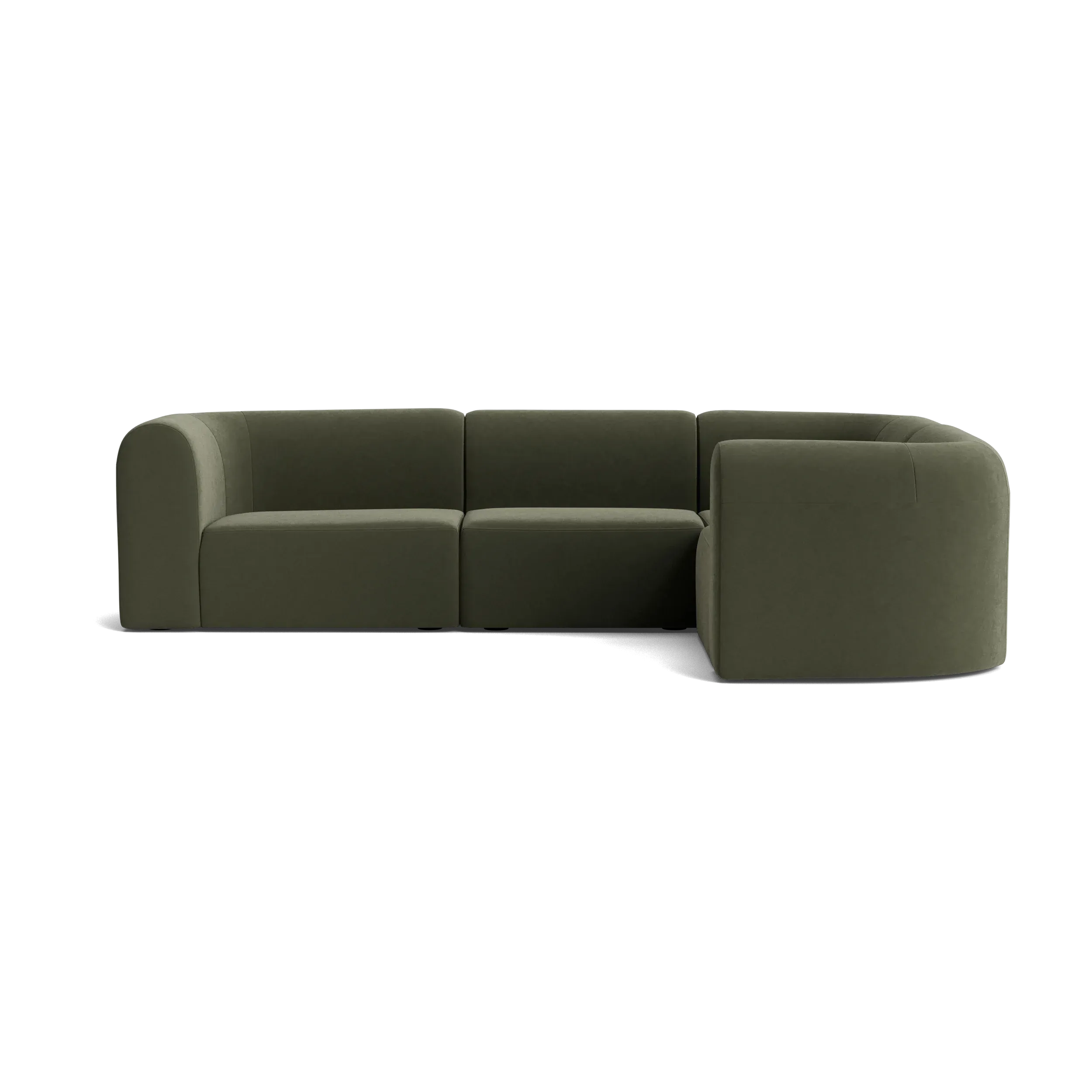 Berg RHF Closed Chaise Sofa - Eden Leaf