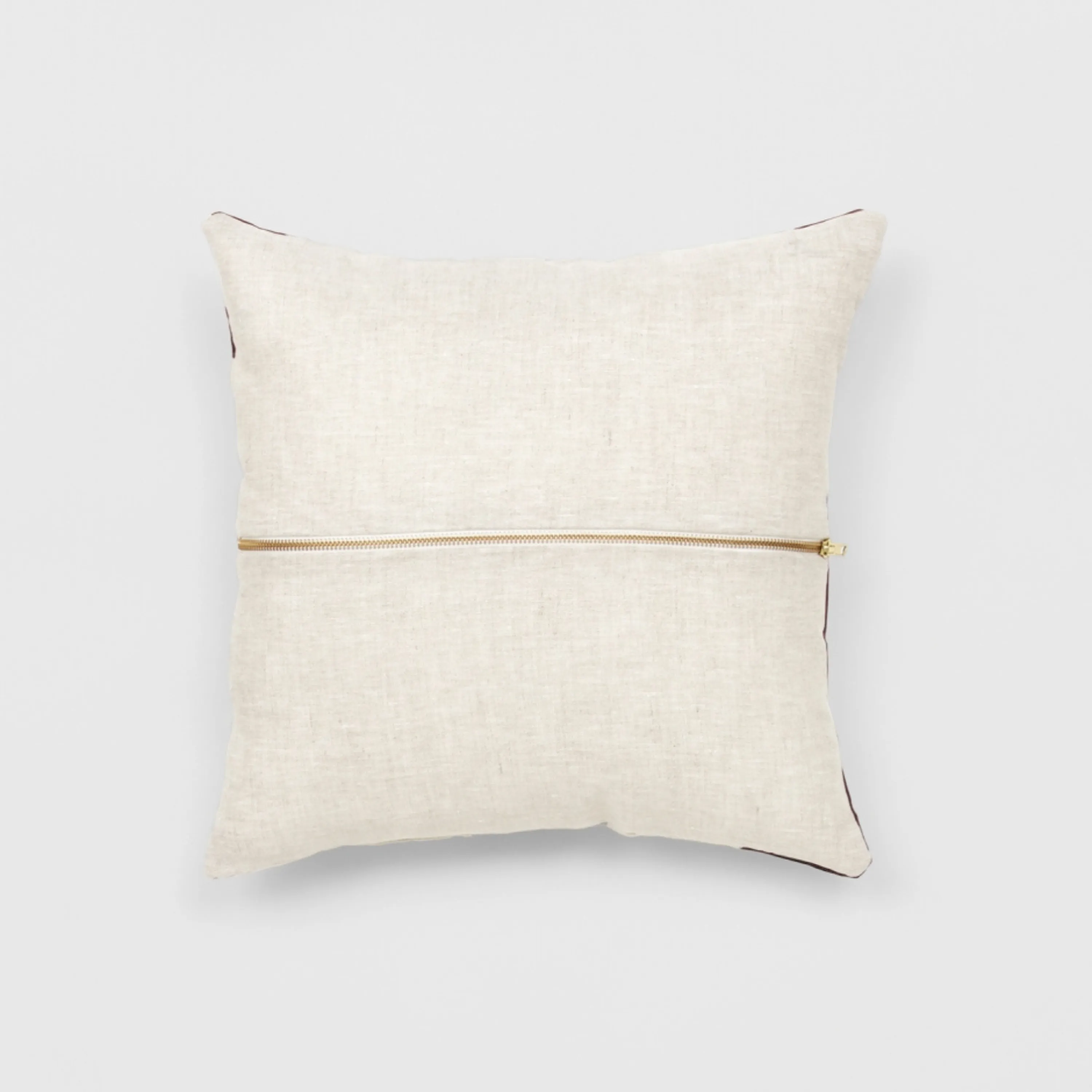 Big Check Square Cushion - Rust