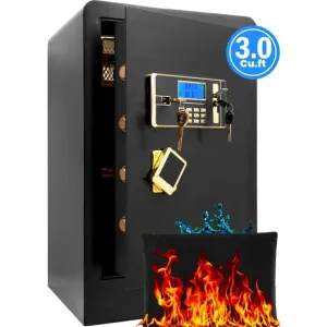 Bigfeliz Safes 3.0 Cu.ft. Fireproof Safe Box Double Key