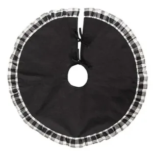 *Black & White Buffalo Check Ruffle Tree Skirt