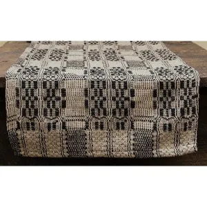 *Black/Tan Woven Long Runner