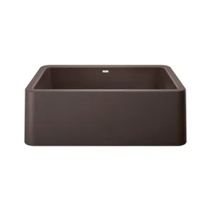 BLANCO 401733 Ikon 30-in x 19-in Cafe Brown Single Bowl Tall Undermount Apron Front/Farmhouse Residential Kitchen Sink