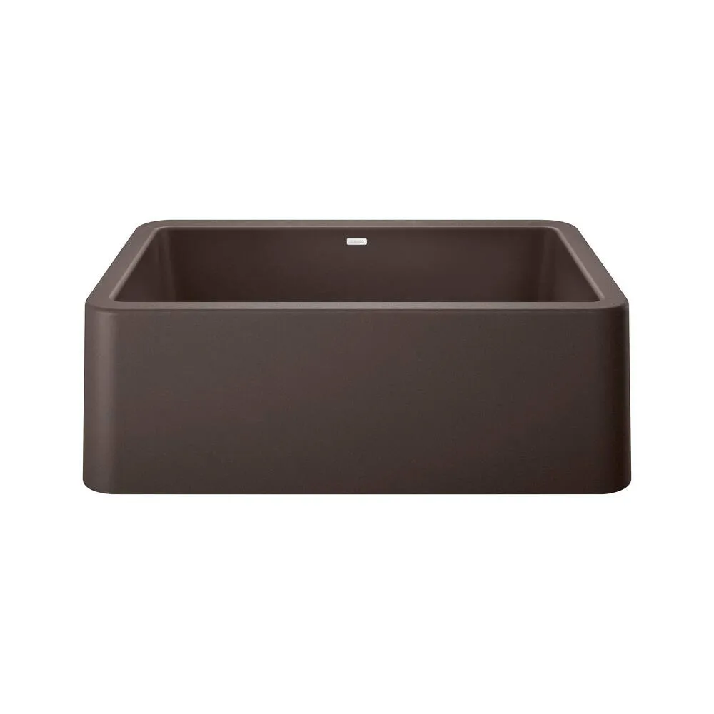 BLANCO 401733 Ikon 30-in x 19-in Cafe Brown Single Bowl Tall Undermount Apron Front/Farmhouse Residential Kitchen Sink