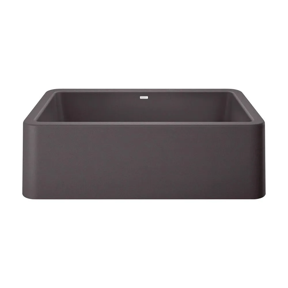 Blanco 401985 Ikon Farmhouse Single Basin Composite Kitchen Sink, Cinder, 33"