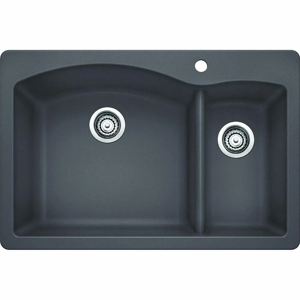 Blanco 441464 Silgranit II Diamond Bowl, 1-1/2-Inch, Cinder