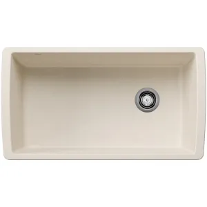 Blanco 441767 Diamond 33-1/2" Undermount Single Basin Silgranit Kitchen Sink - White