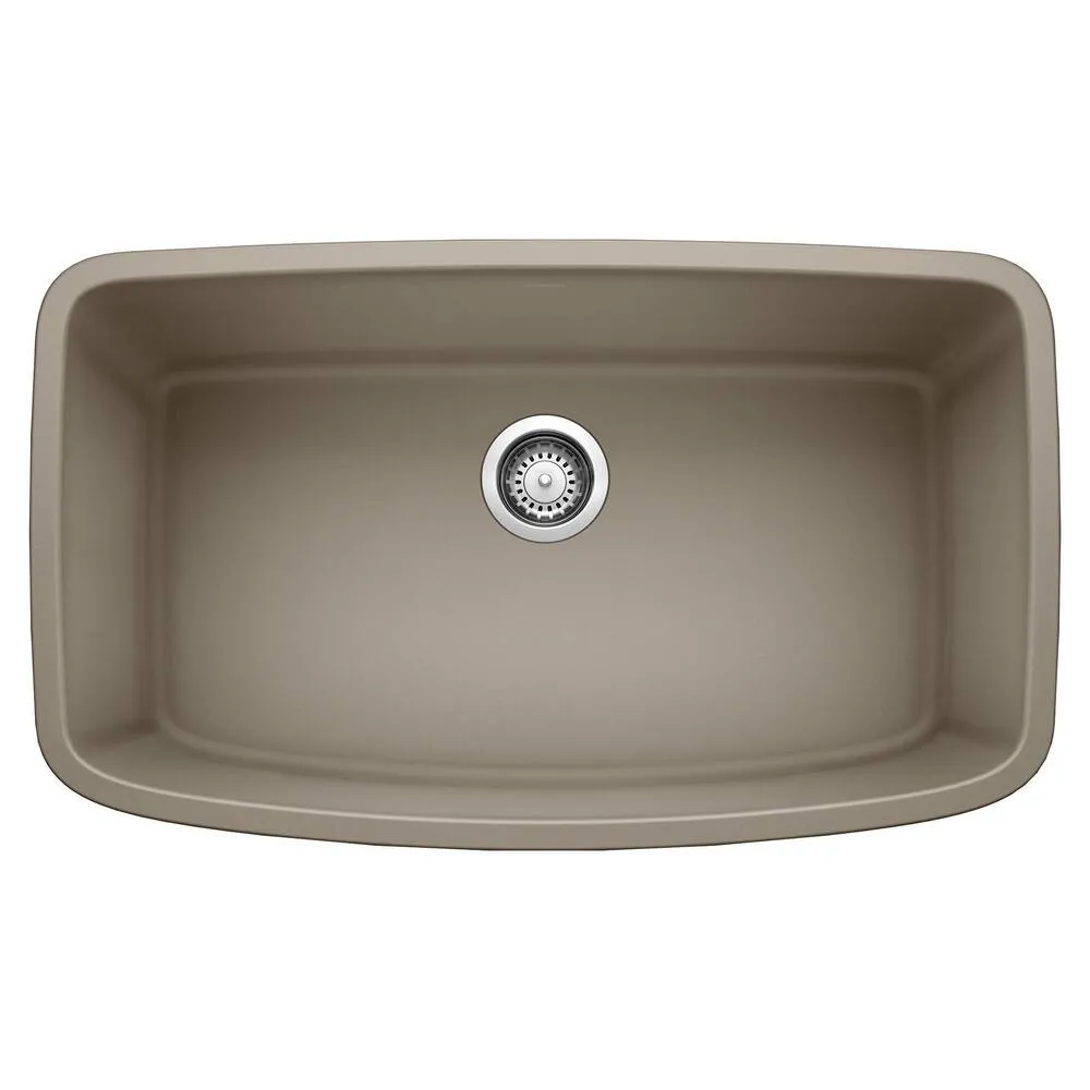 BLANCO 441772 Valea 32-in x 19-in Truffle Brown Single Bowl Undermount Residential Kitchen Sink