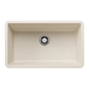 Blanco 442533 Precis 30 Inch Undermount Single Basin Silgranit Kitchen Sink - White