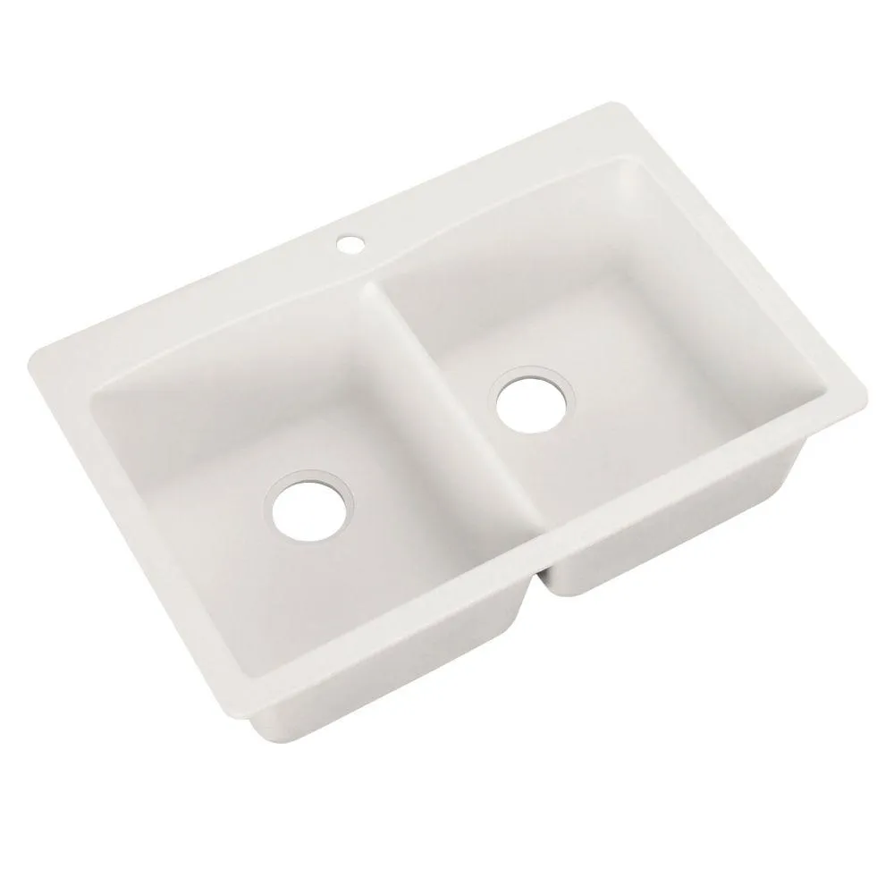 Blanco 511-601 Diamond Equal Double Bowl Kitchen Sink, White Finish