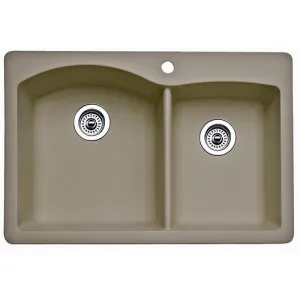 Blanco 511-606 Diamond 1-3/4 Bowl Kitchen Sink, White Finish
