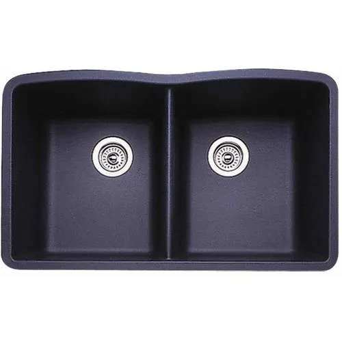 Blanco 511-702 Diamond Equal Double Bowl Kitchen Sink, Anthracite Finish