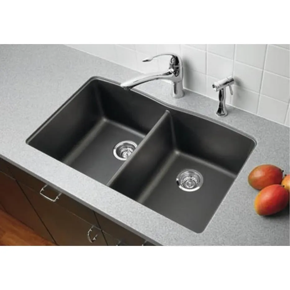 Blanco 511-702 Diamond Equal Double Bowl Kitchen Sink, Anthracite Finish
