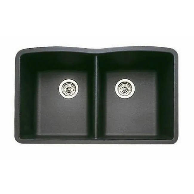 Blanco 511-702 Diamond Equal Double Bowl Kitchen Sink, Anthracite Finish