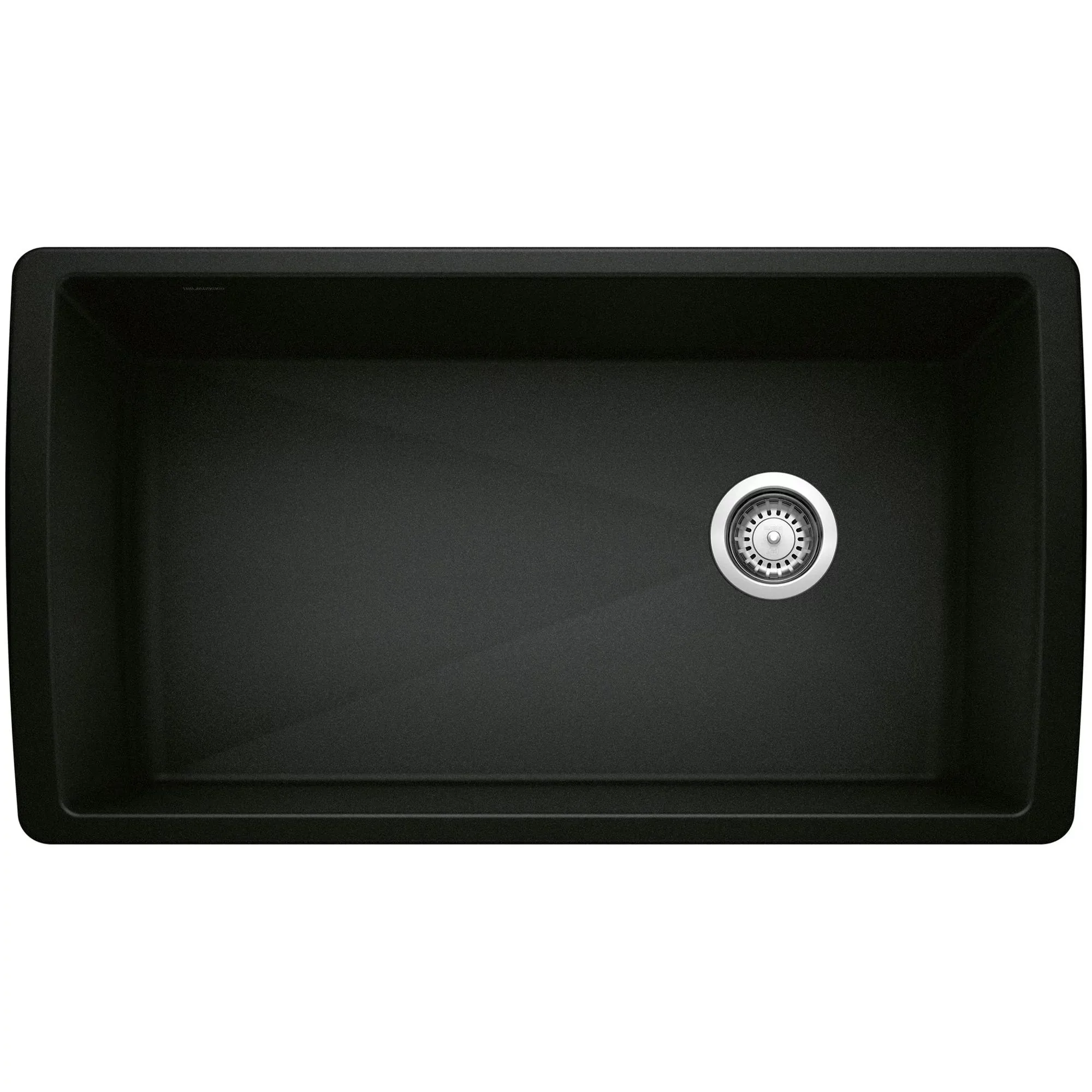 Blanco America 442916 Diamond 33-1/2" Undermount Single Basin Silgranit Kitchen Sink, Black