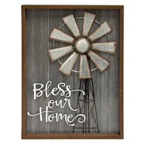 *Bless Our Home Windmill Wall Sign