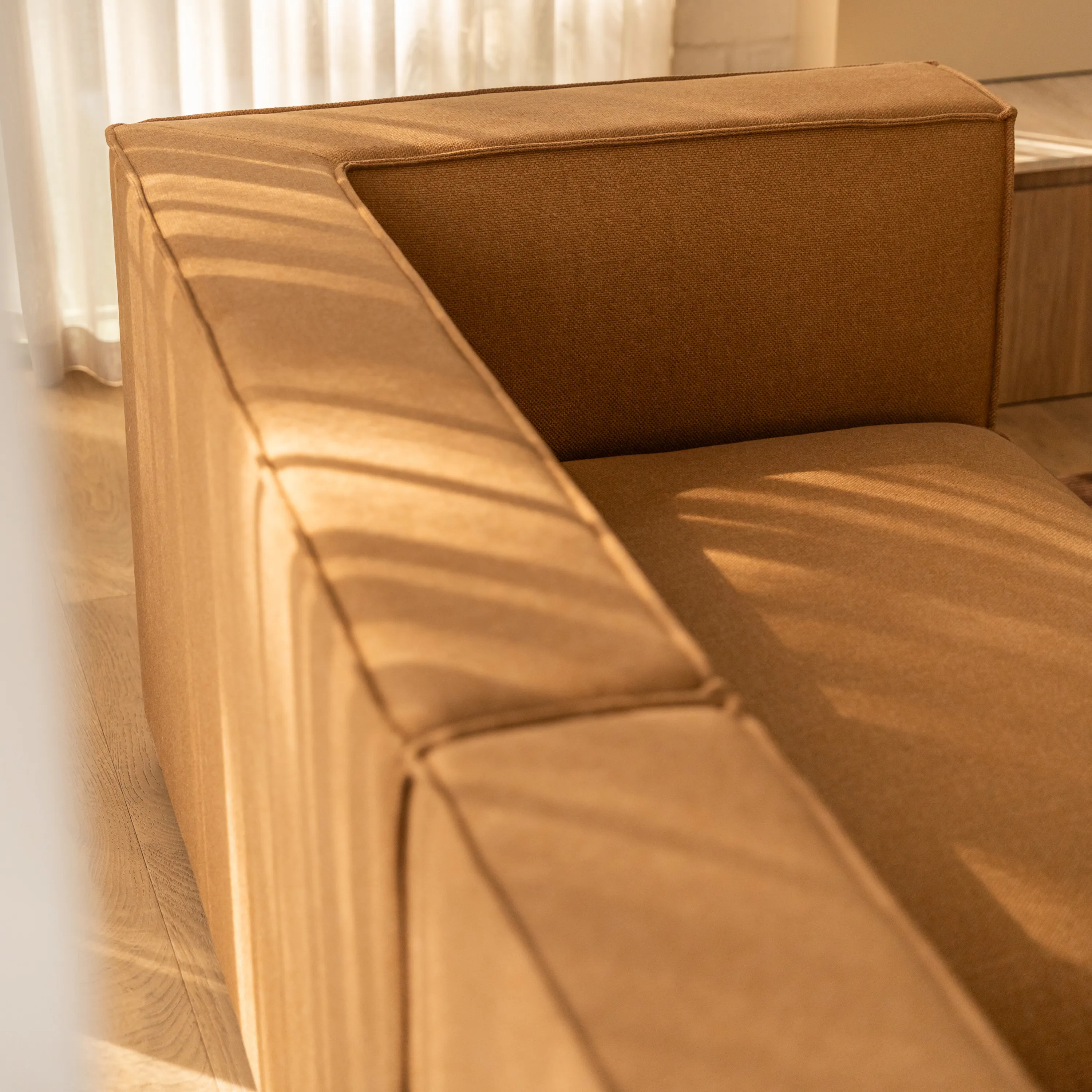 Block 3 Seater Sofa - Fossil Fawn