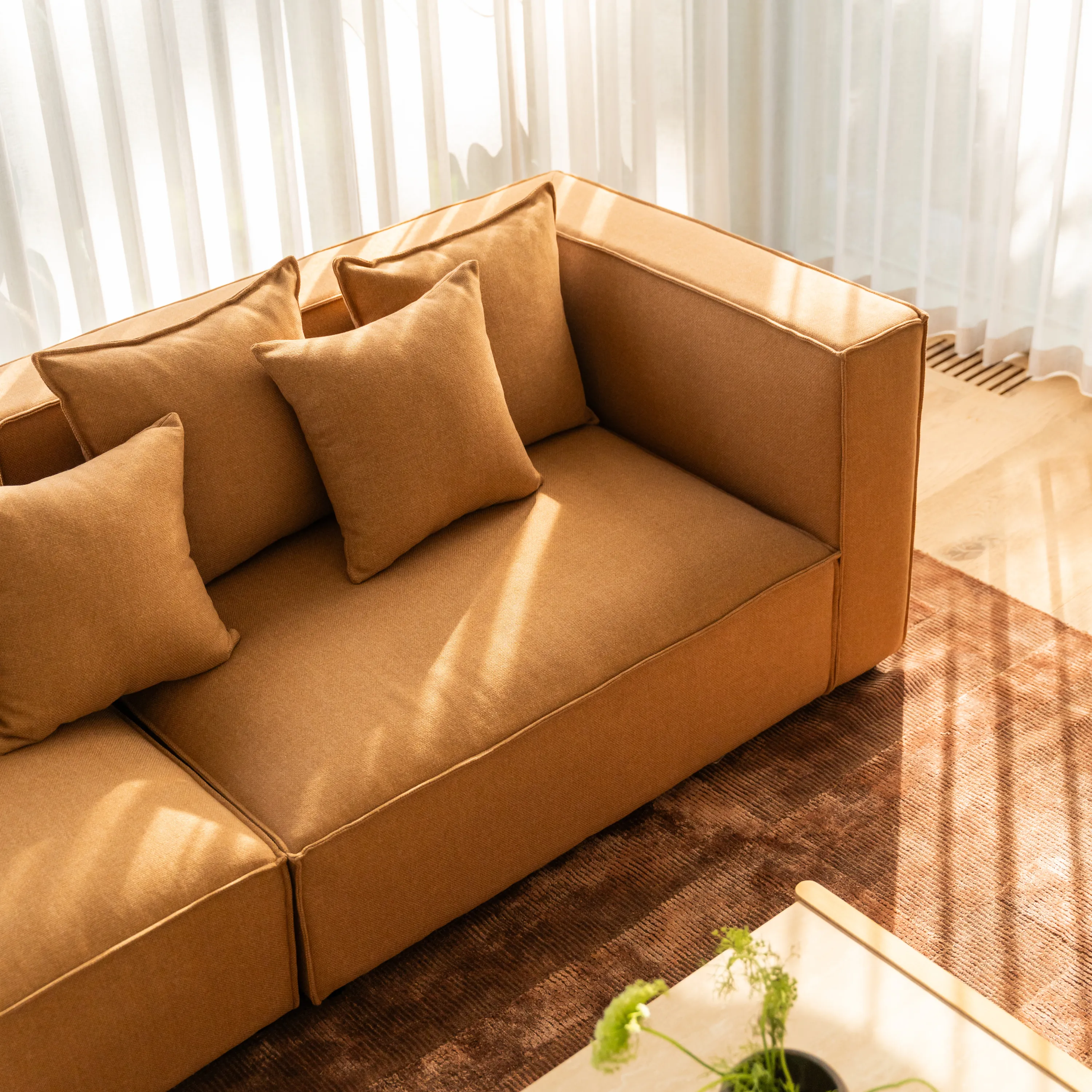 Block 3 Seater Sofa - Fossil Fawn
