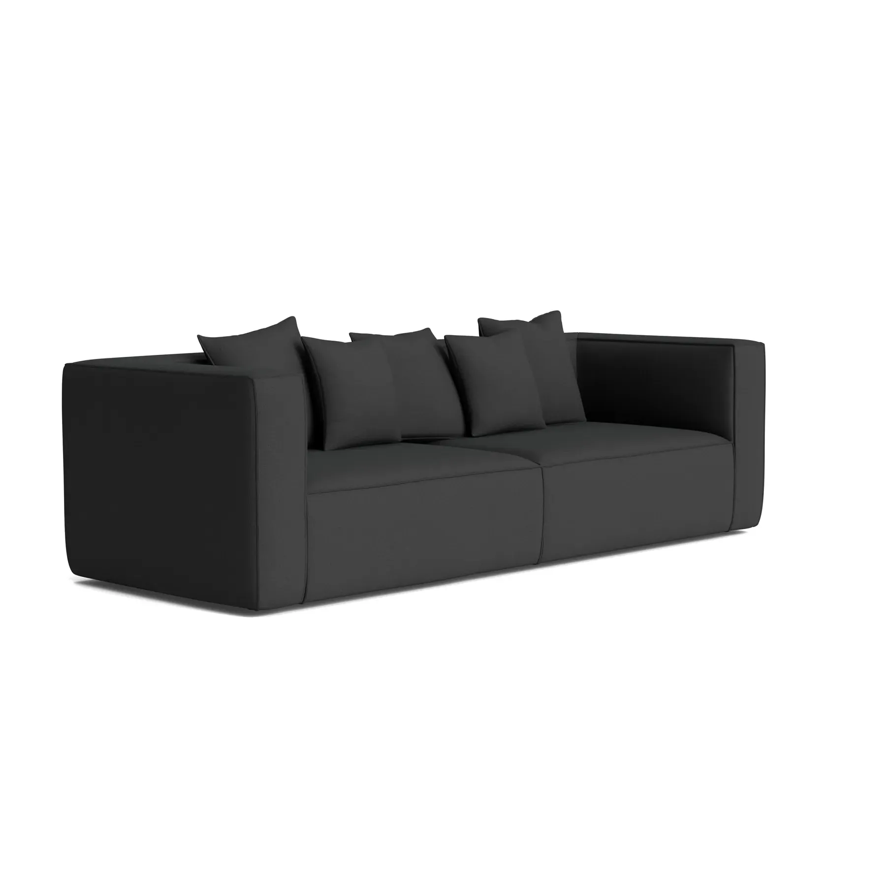Block 3 Seater Sofa - Siena Charcoal
