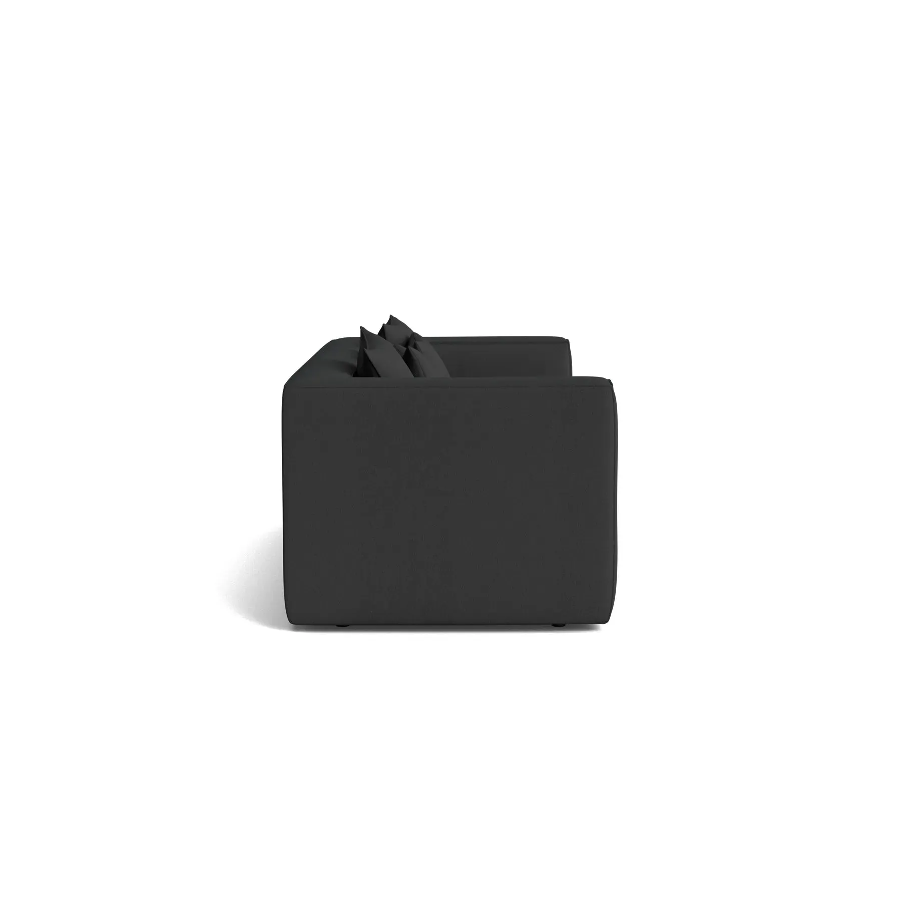 Block 3 Seater Sofa - Siena Charcoal