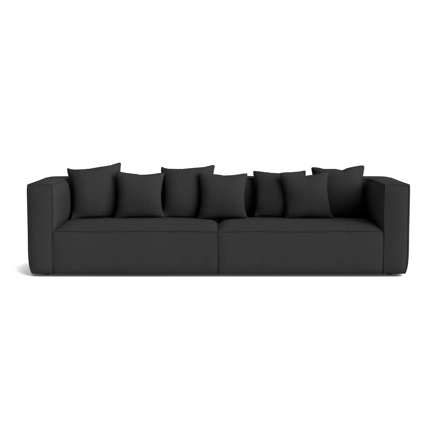 Block 4 Seater Sofa - Siena Charcoal