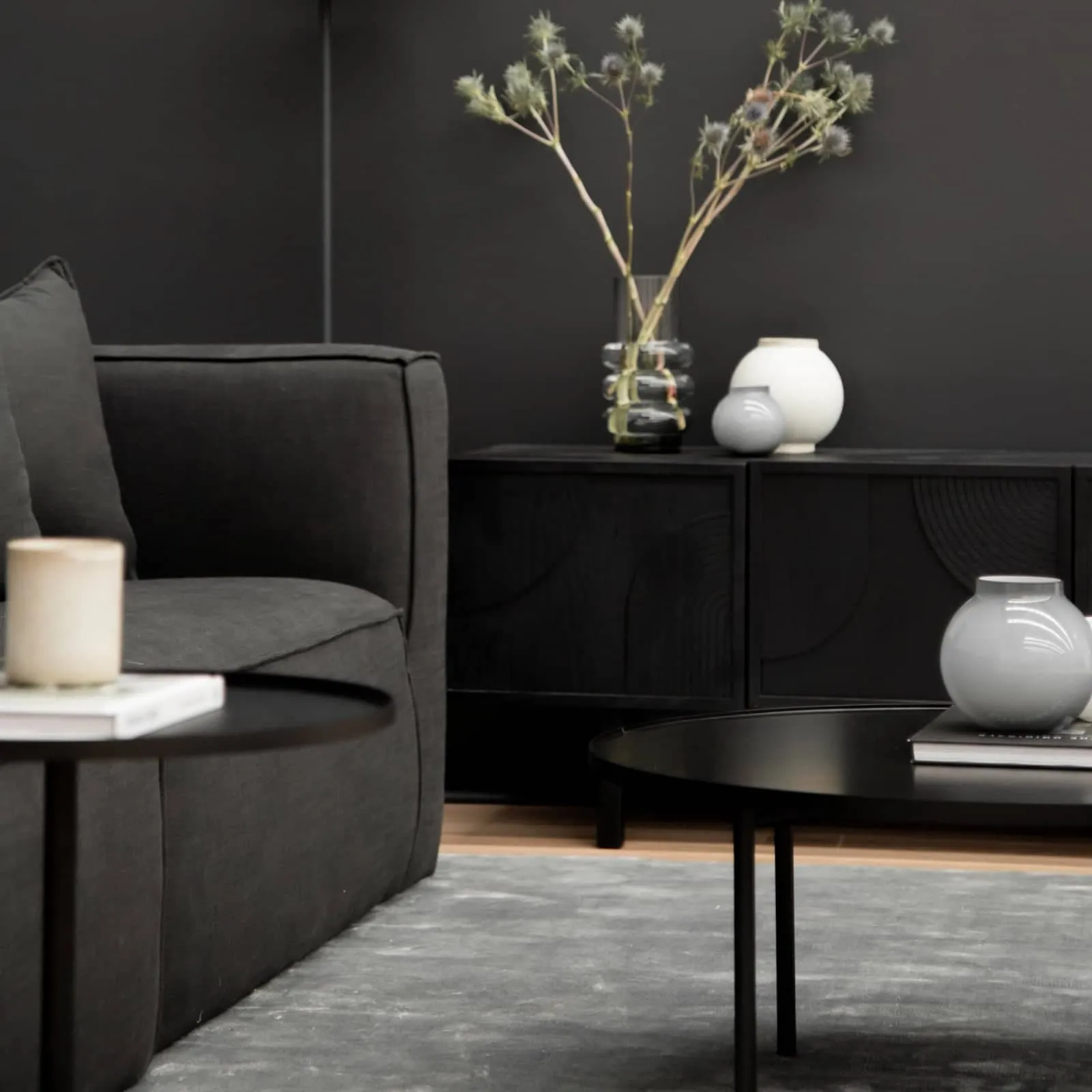 Block 4 Seater Sofa - Siena Charcoal