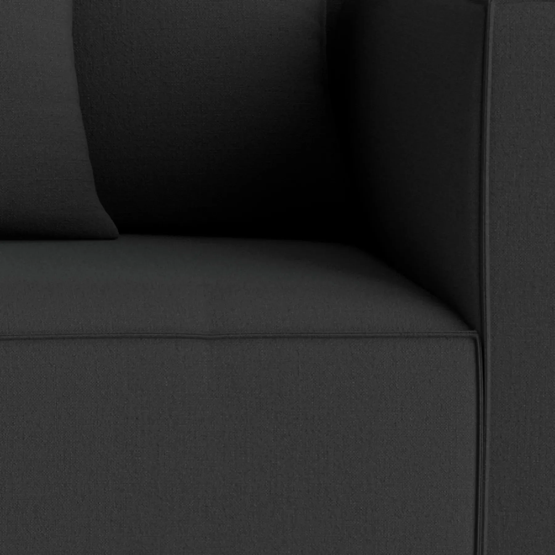 Block 4 Seater Sofa - Siena Charcoal