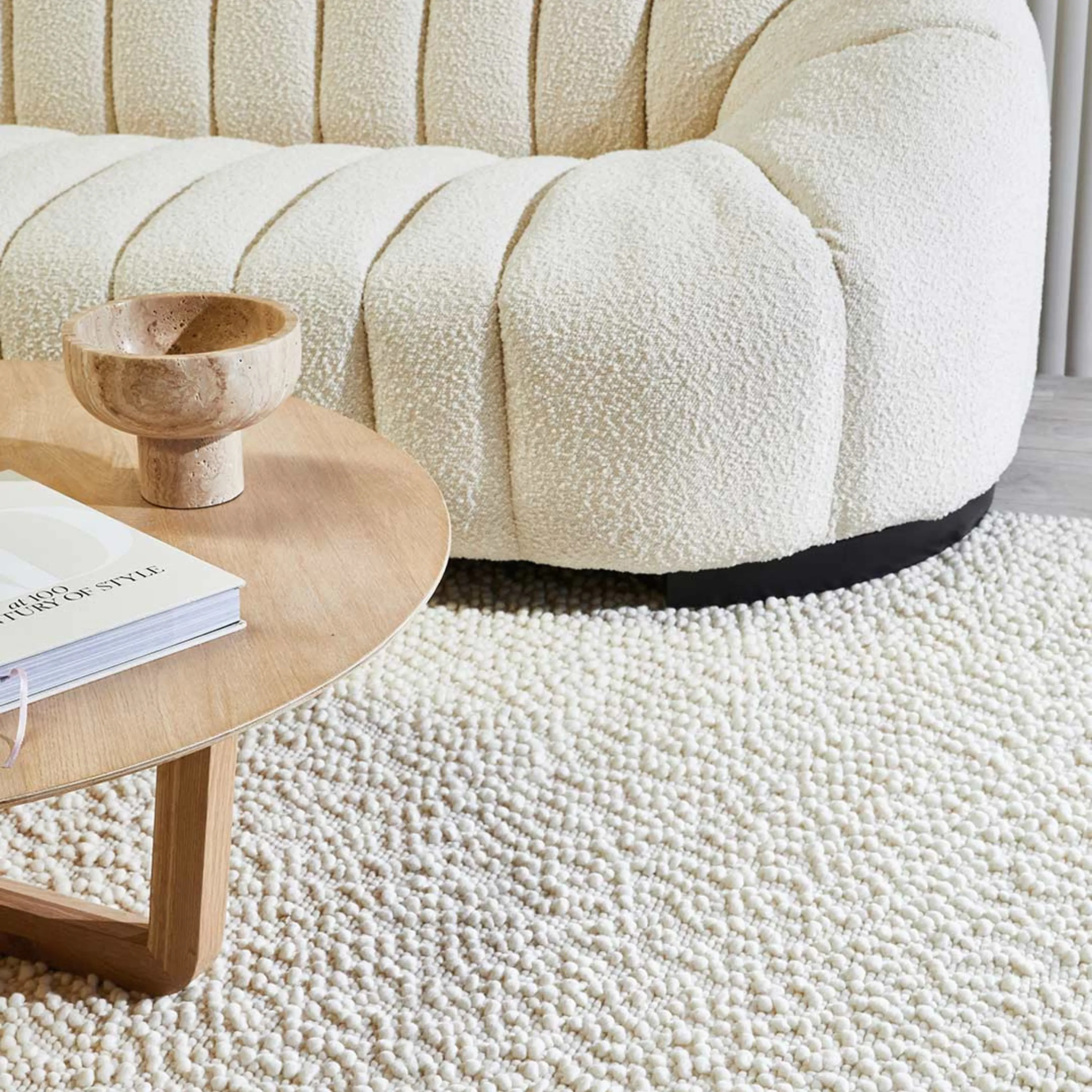 Boucle Rug - Ivory 200cm x 290cm