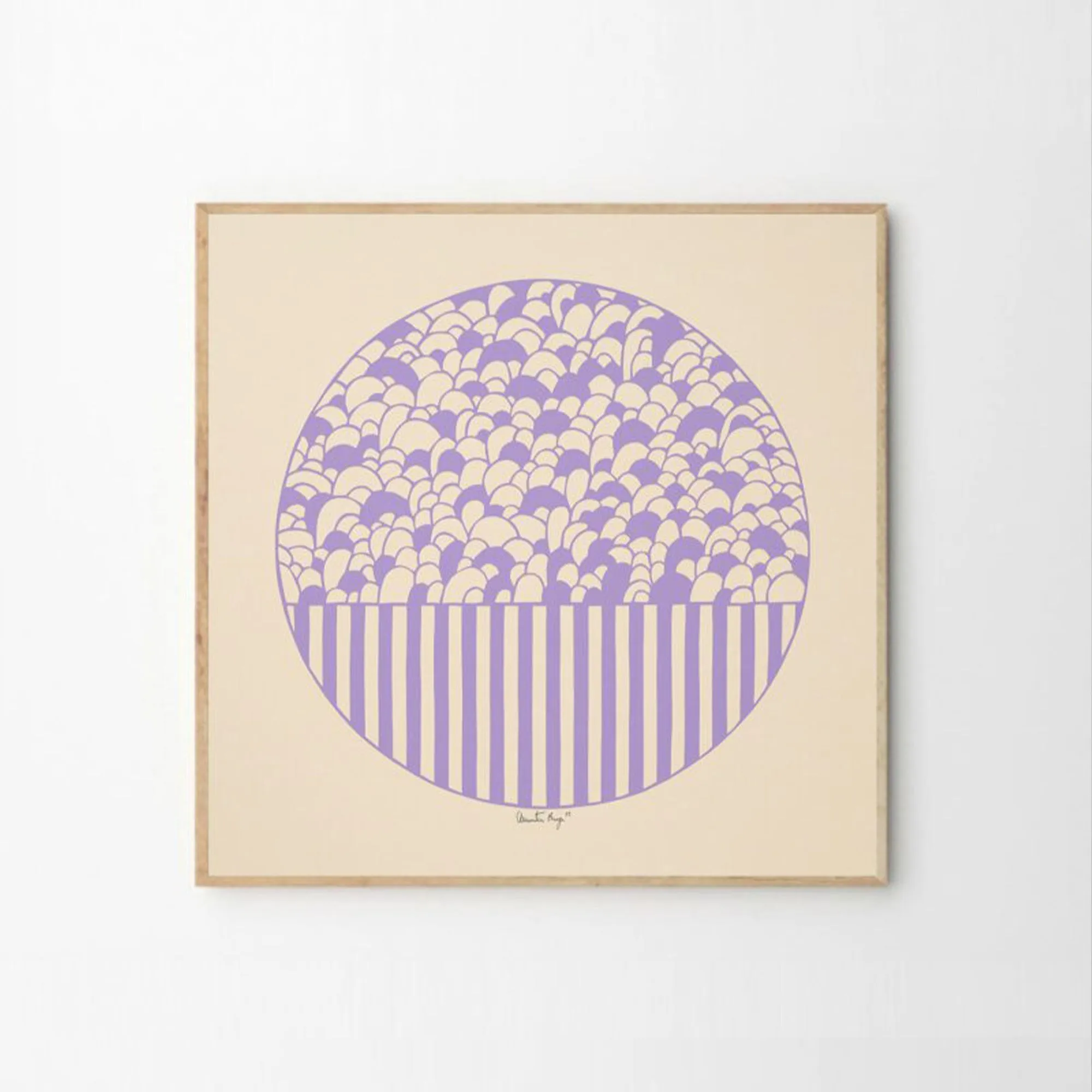 Bows and Stripes Print 50cm x 50cm