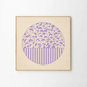 Bows and Stripes Print 50cm x 50cm