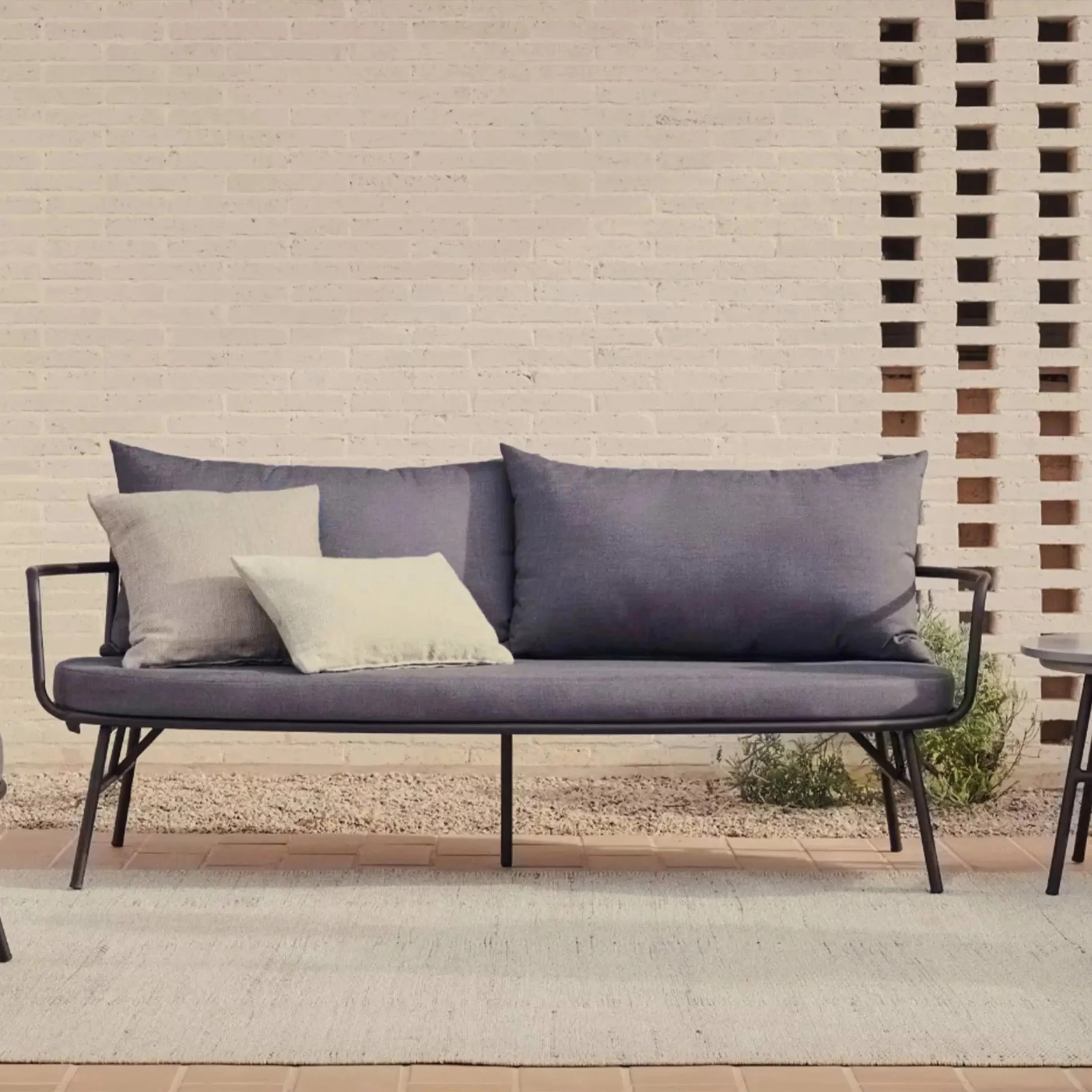 Bramant Outdoor 2 Seater Sofa - Black