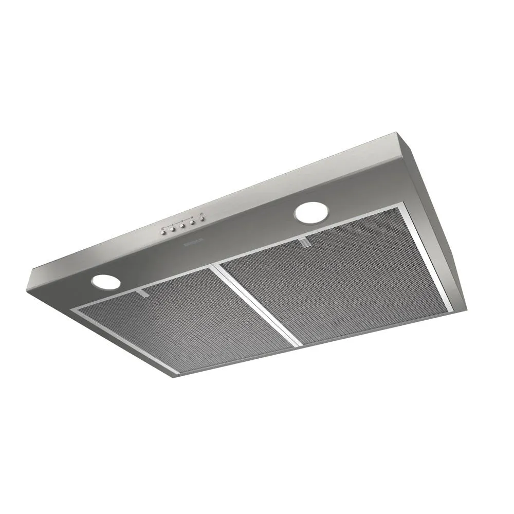 Broan-Nutone BCSQ130SS Glacier 30 in. 300 CFM Convertible Under Cabinet Range Hood with Light in Stainless Steel