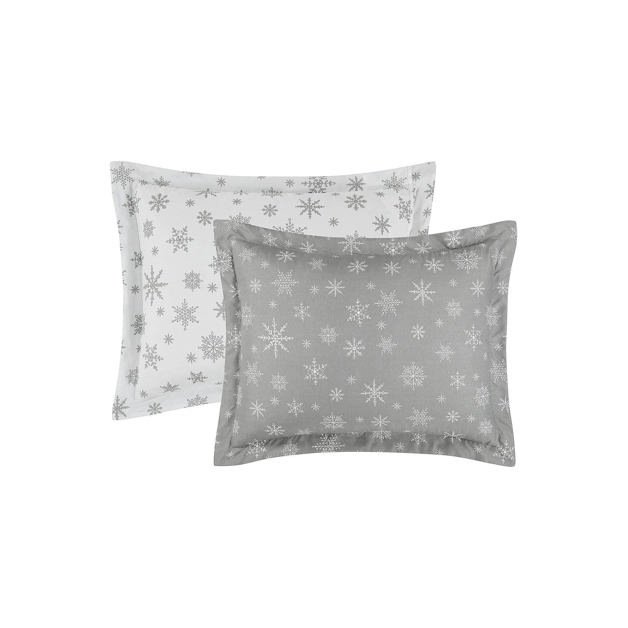Brooklyn Loom Snowflake 3-Pc. Midweight Reversible Comforter Set - SNOWFLAKE GREY ONE SIZE