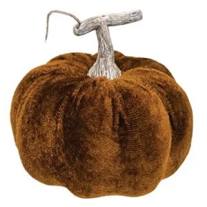 *Brown Velvet Pumpkin 4"
