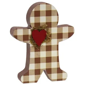 *Buffalo Check Chunky Gingerbread Man Sitter