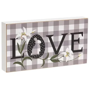 *Buffalo Check Lily & Bunny "Love" Box Sign