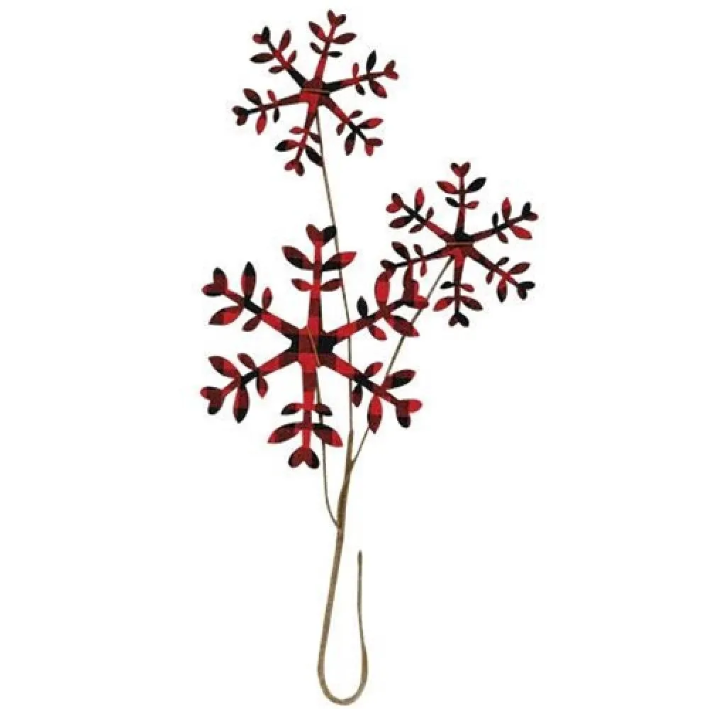 *Buffalo Gingham Snowflake Pick 14"
