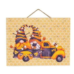 *Bumblebee Gnomes in Truck Hanging Sign