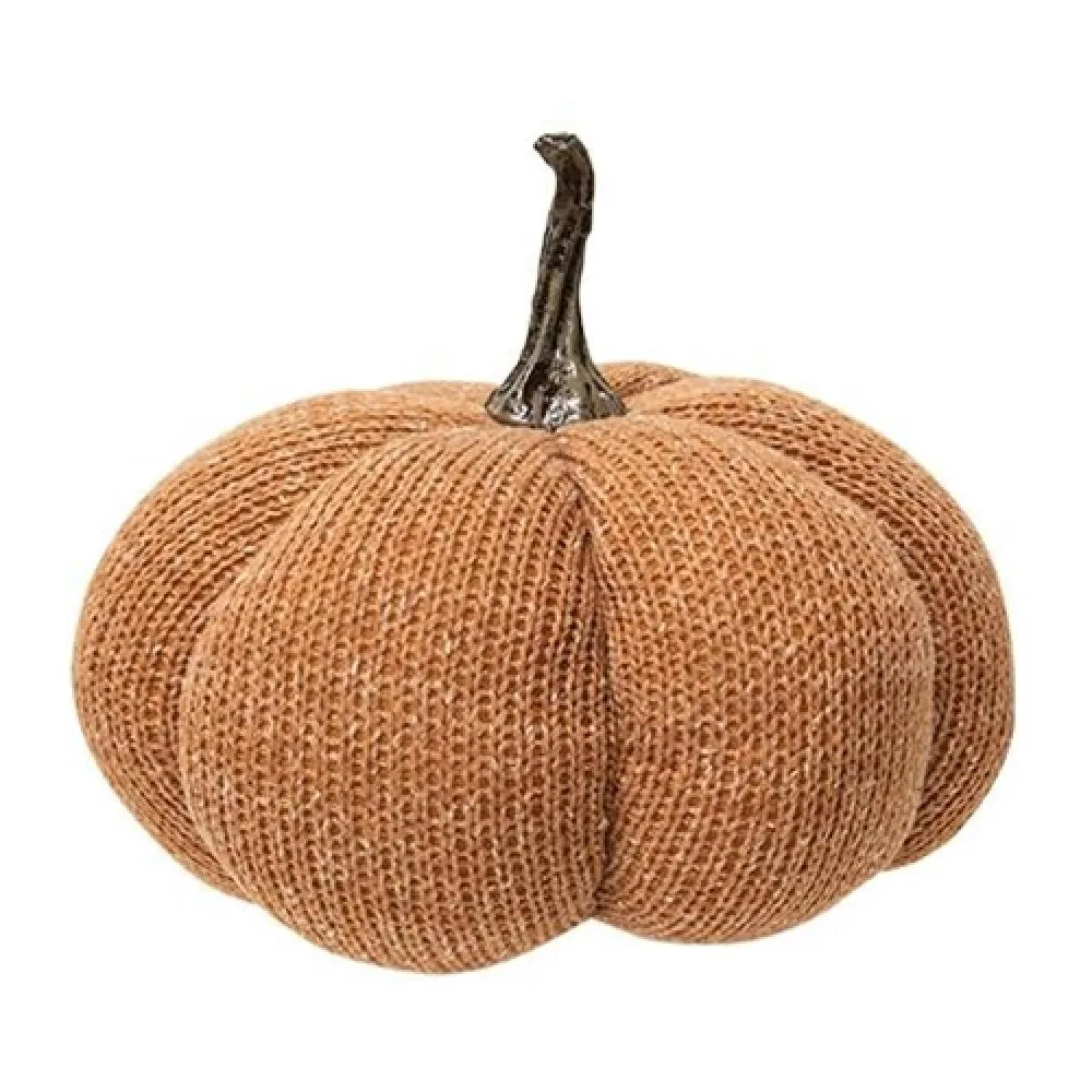 *Burnt Orange Knit Pumpkin Large