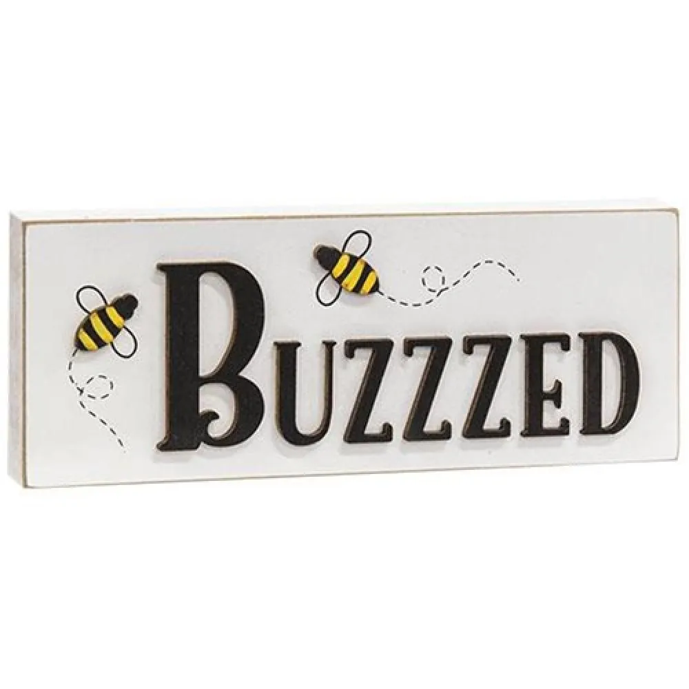 *Buzzzed Wooden Block