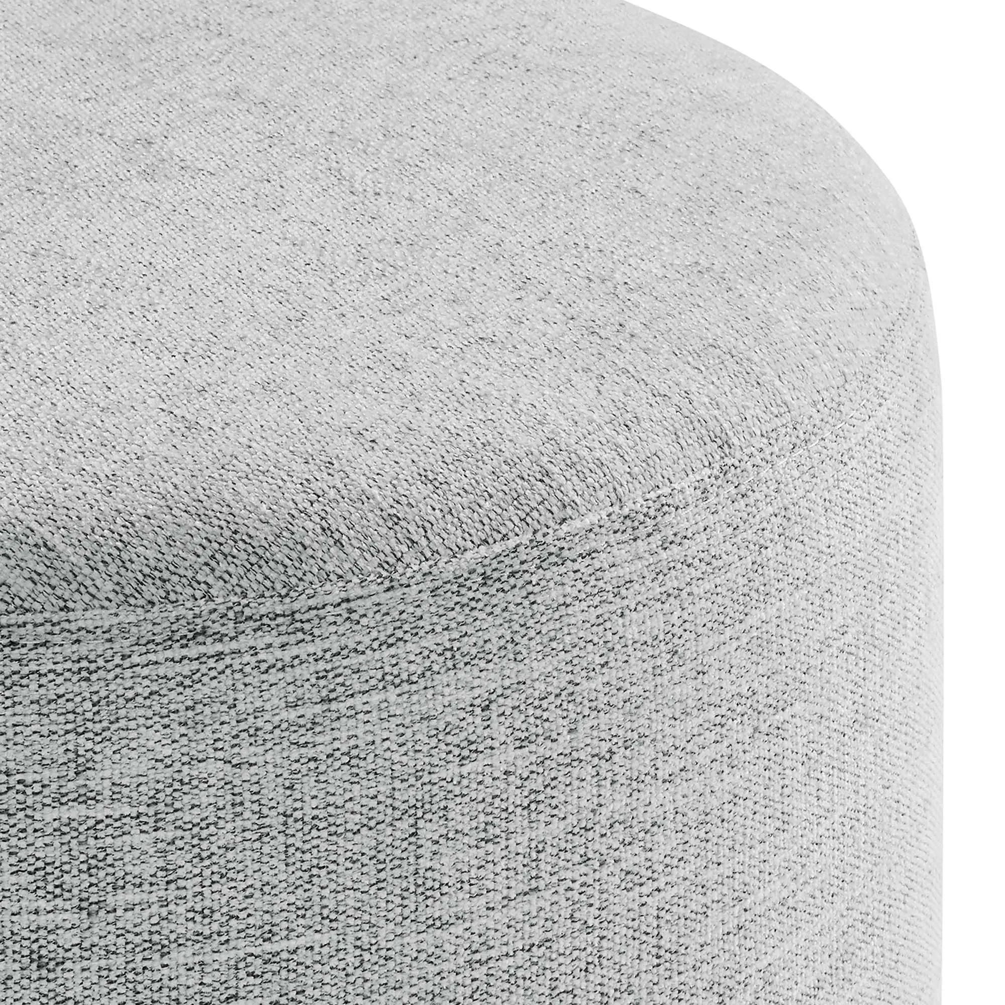 Callum 16" Round Woven Heathered Fabric Upholstered Ottoman by Modway