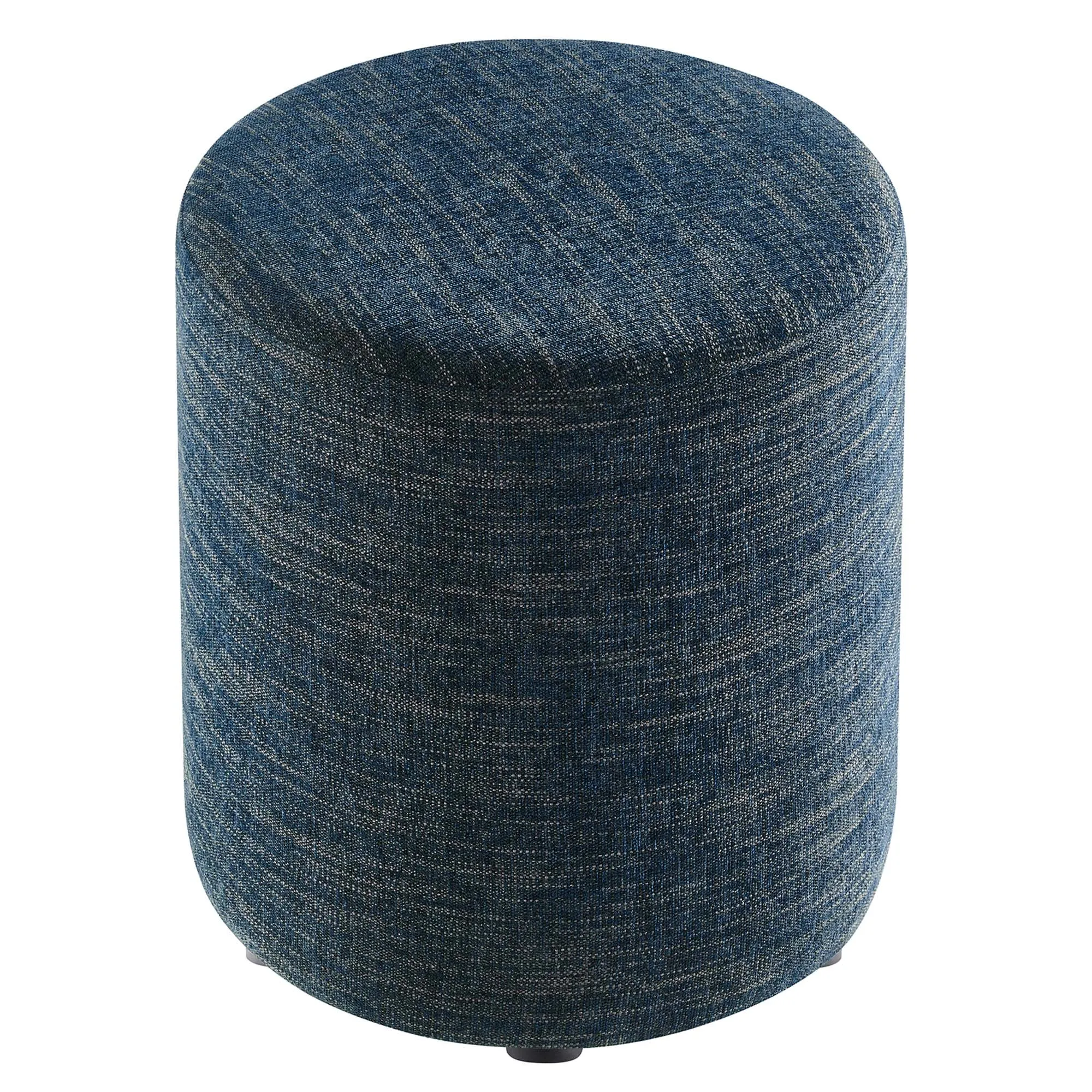 Callum 16" Round Woven Heathered Fabric Upholstered Ottoman by Modway